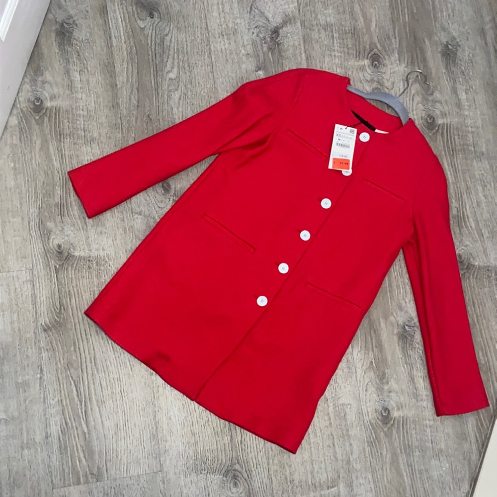 A red Zara basics